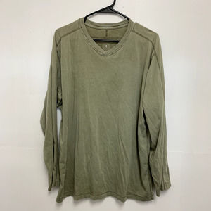 Patrick James Long Sleeve Acid Wash Green Shirt Size Large
